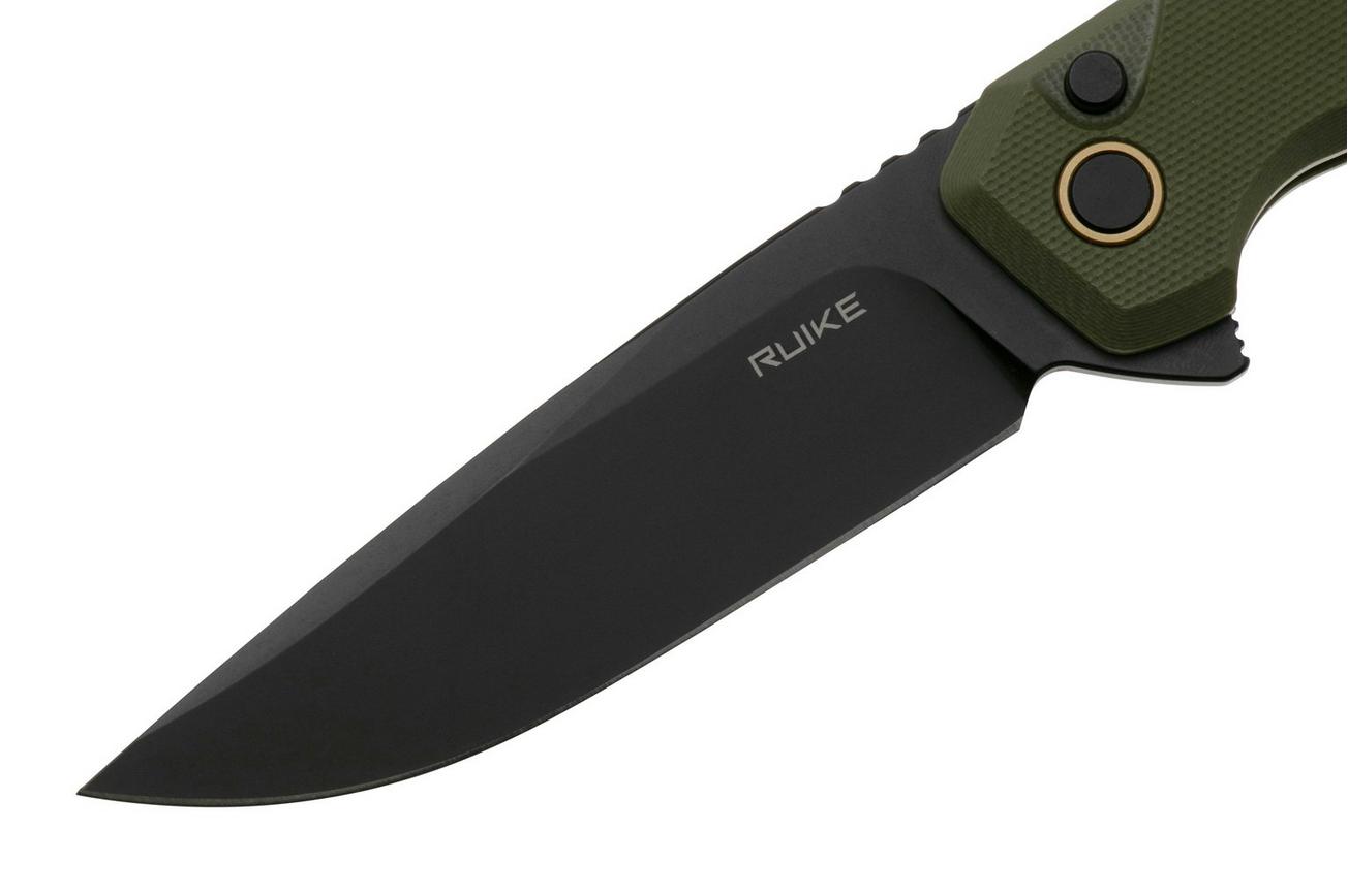 Ruike P873-G Black 14C28N, Green G10, zakmes