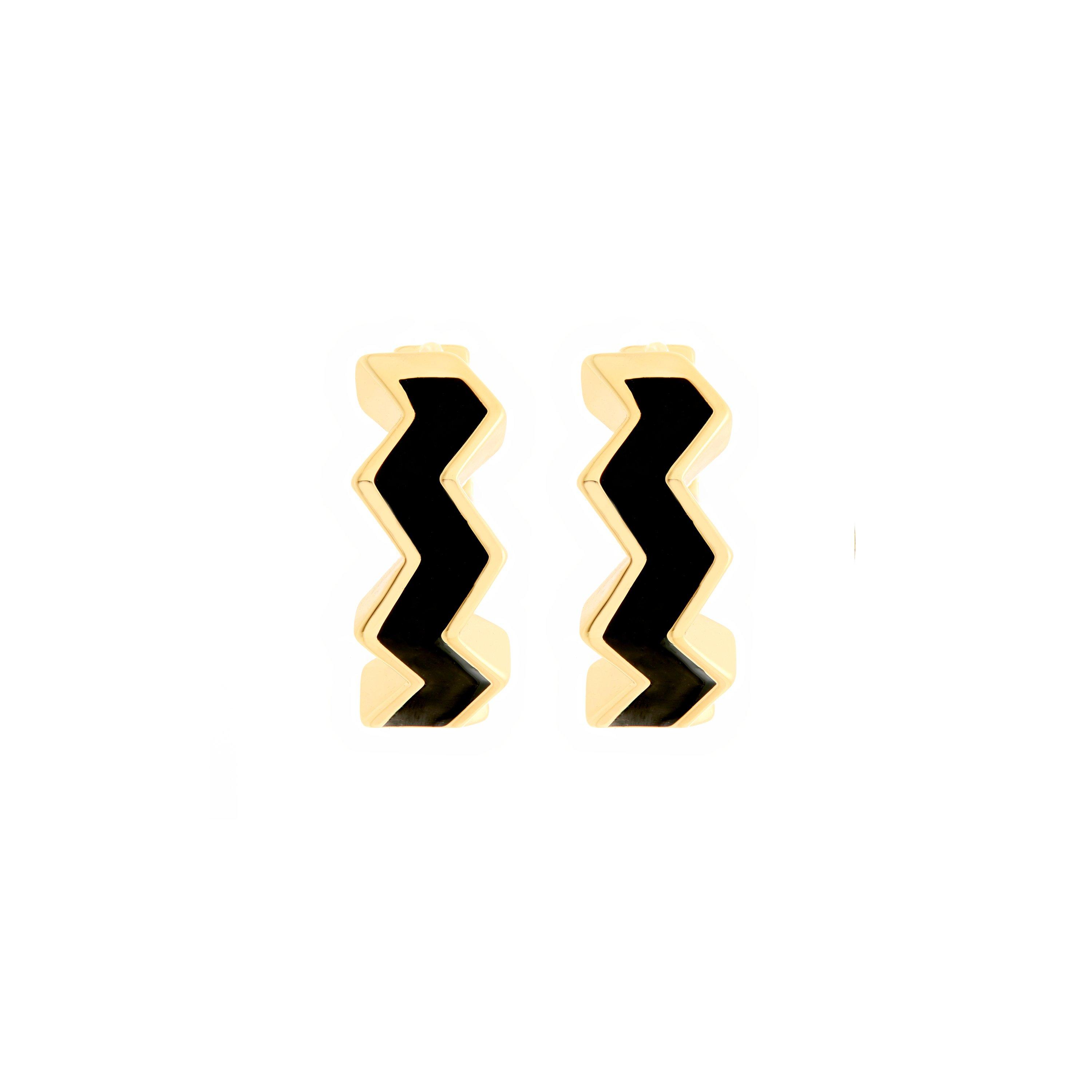 All We Are Oceano Enamel Huggie Earrings