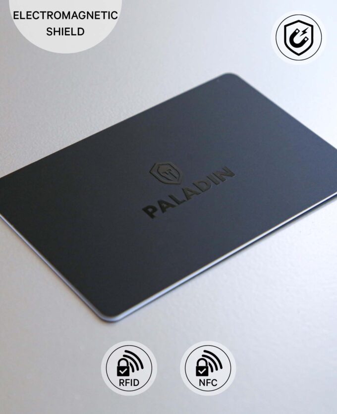 RFID- und NFC-Blocker Portemonnaie Karte zum Schutz gegen Datendiebstahl - Schwarz