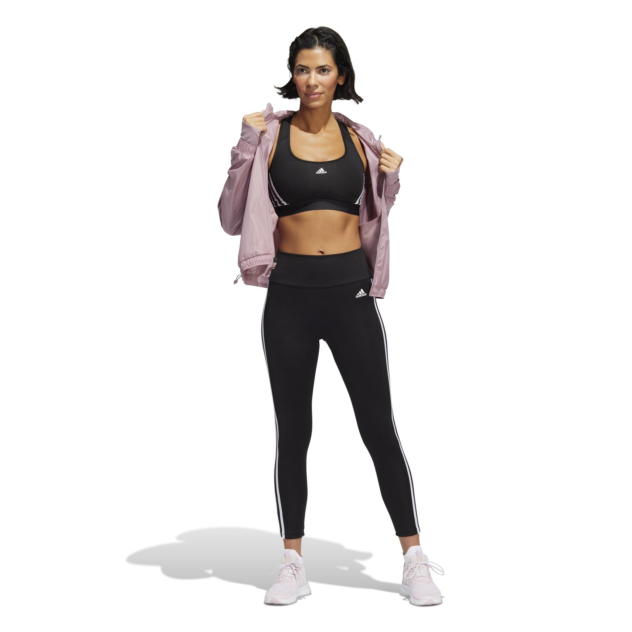 adidas Power React Three Stripes Womens Medium Support Sports Bra
