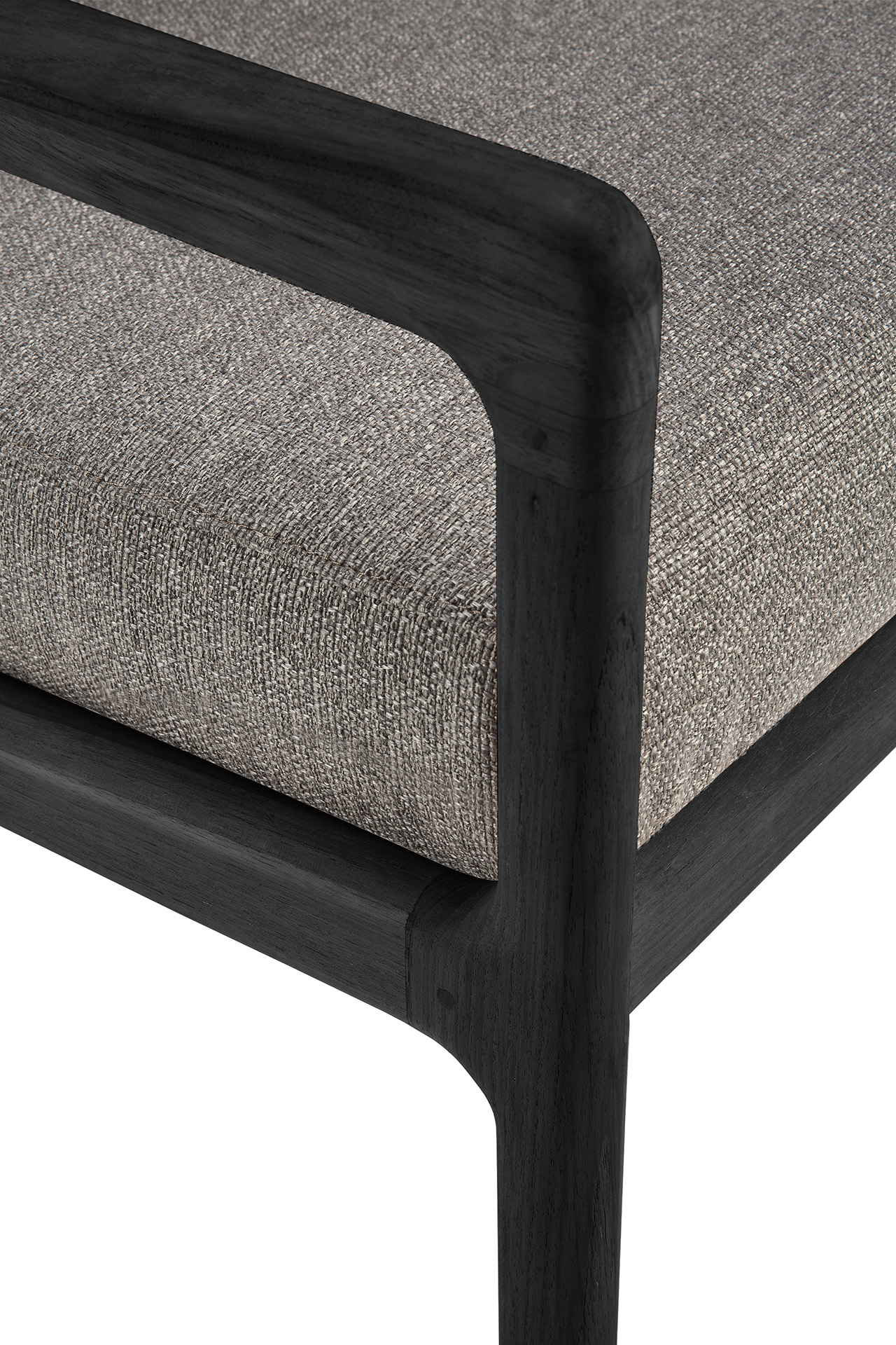 Teak Jack lounge chair - zwart - outdoor - mocha