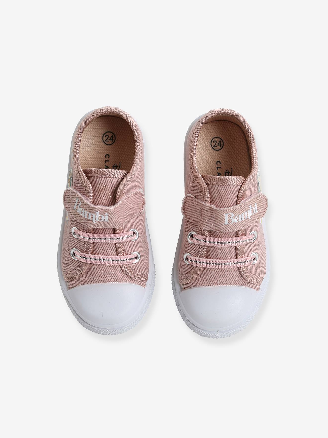 Tênis DS® Bambi, rosa médio, liso com estampas.