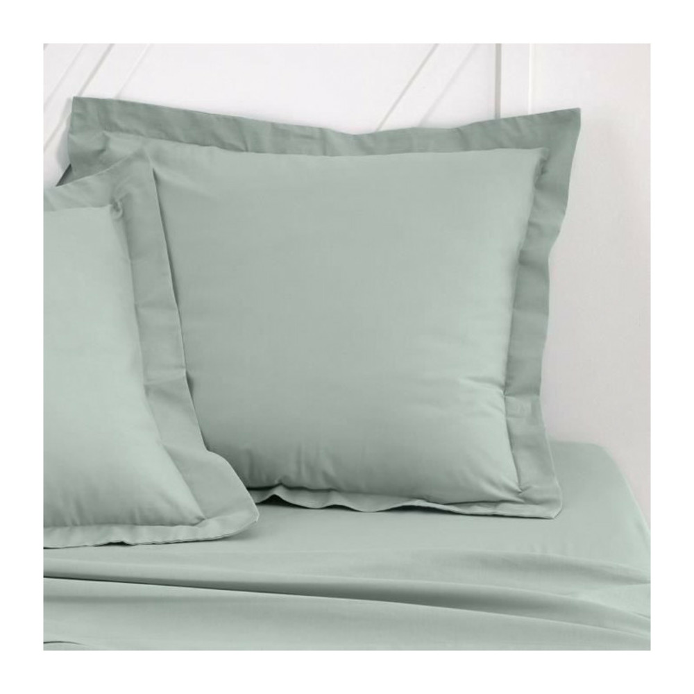 Taie d'oreiller essential - 63 x 63+5 cm - 100% coton uni - celadon