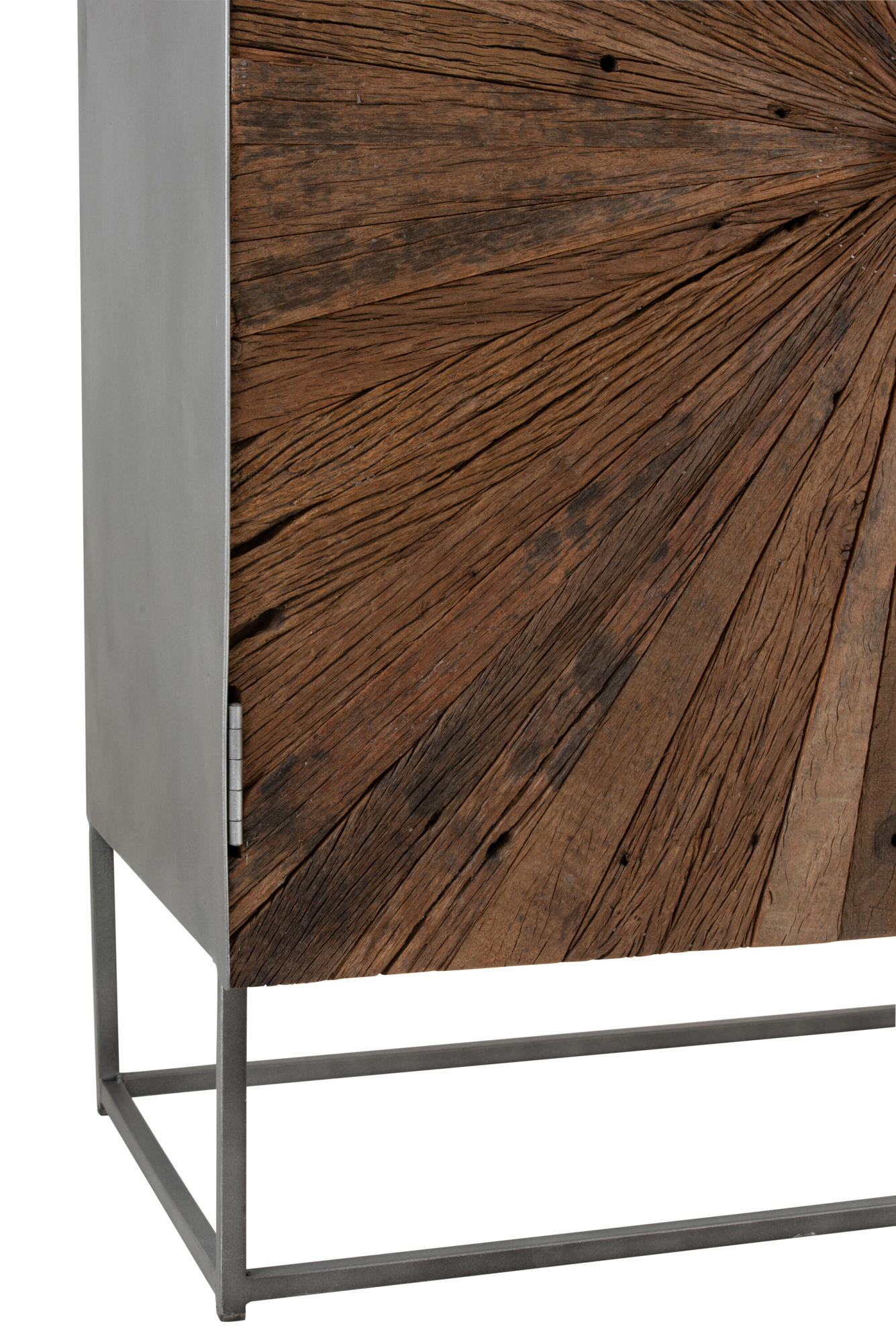 Wandkast Shanil 2 deuren bruin/grijs