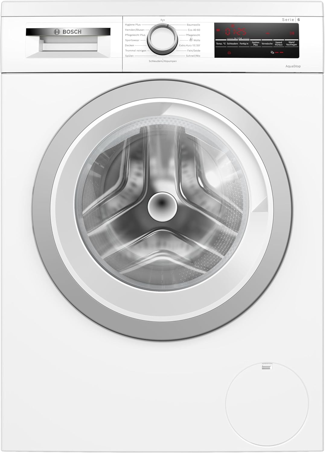 Bosch WUU28T70, Stiftung Warentest Testsieger*, Serie 6, Waschmaschine 8 kg, Unterbaufähig, SpeedPerfect - schneller waschen, Nachlegefunktion, Hygiene Plus, VarioTrommel, Leise dank EcoSilence Drive