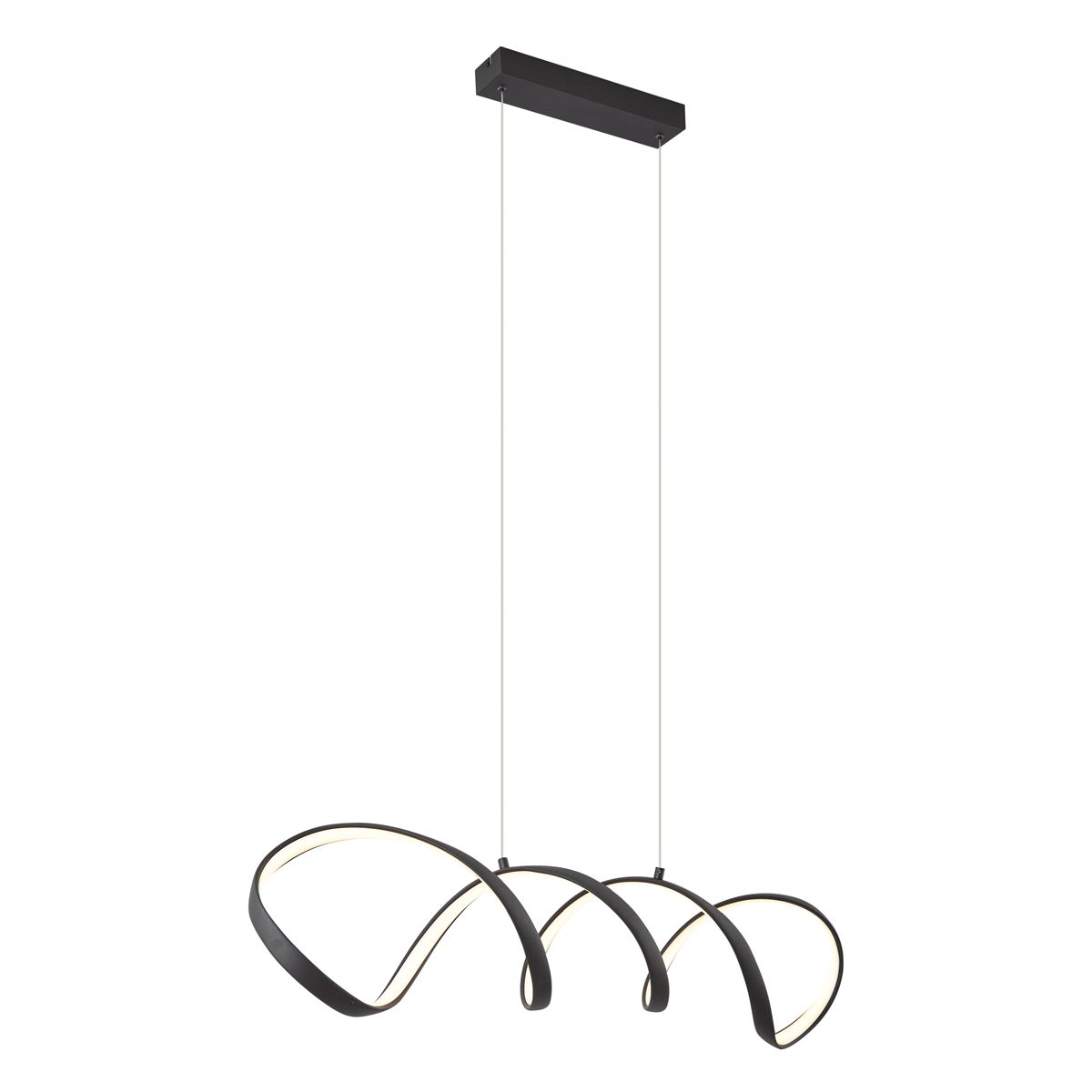 Design hanglamp zwart 100cm incl. LED 3-staps dimbaar - Wokkel