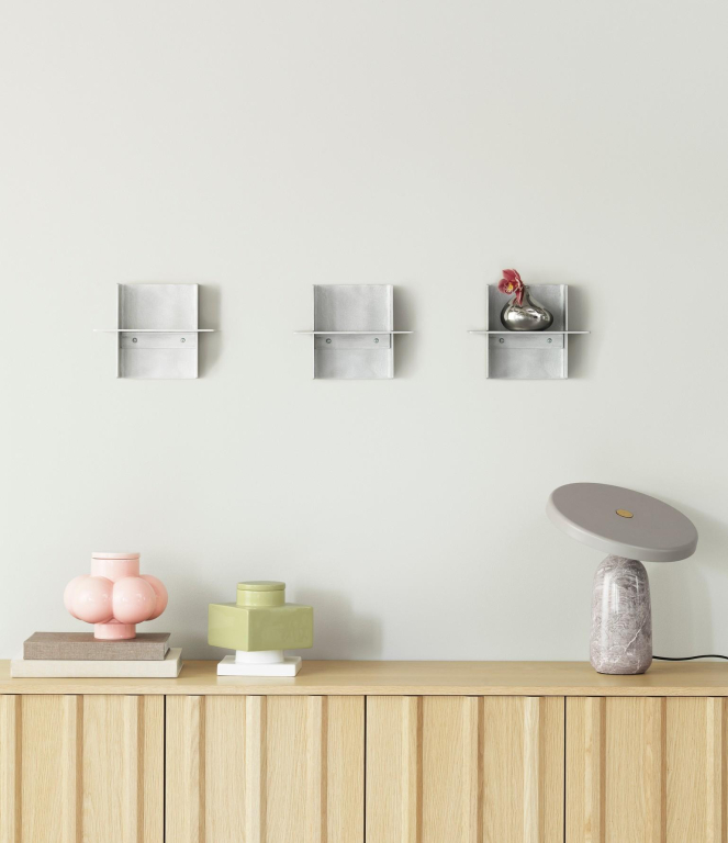 Normann Copenhagen Alu wandplank 25 Brushed Aluminium