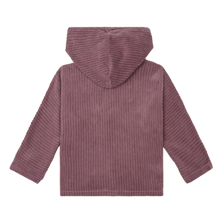 GOLD, Olalala Sweat Capuche Coton Bio Velours Côtelé Hagar | Prune