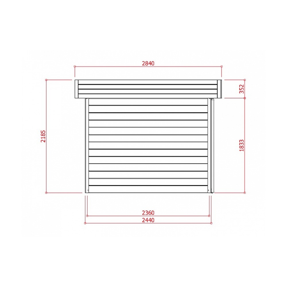 Abri de jardin stockholm 28 mm autoclave 3,6 x 2,4 m
