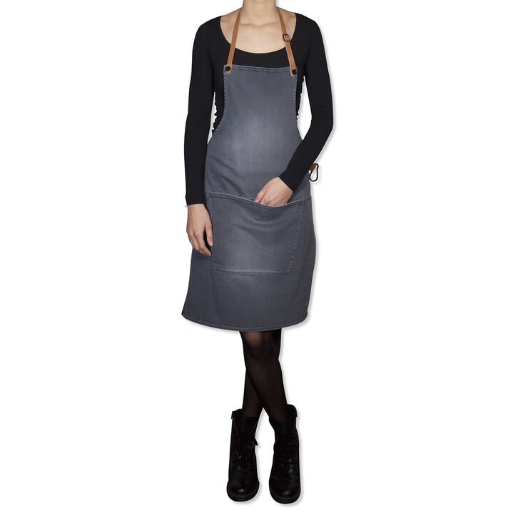 DutchDeluxes Demin forklæde BBQ Style Apron Washed Grey Grå