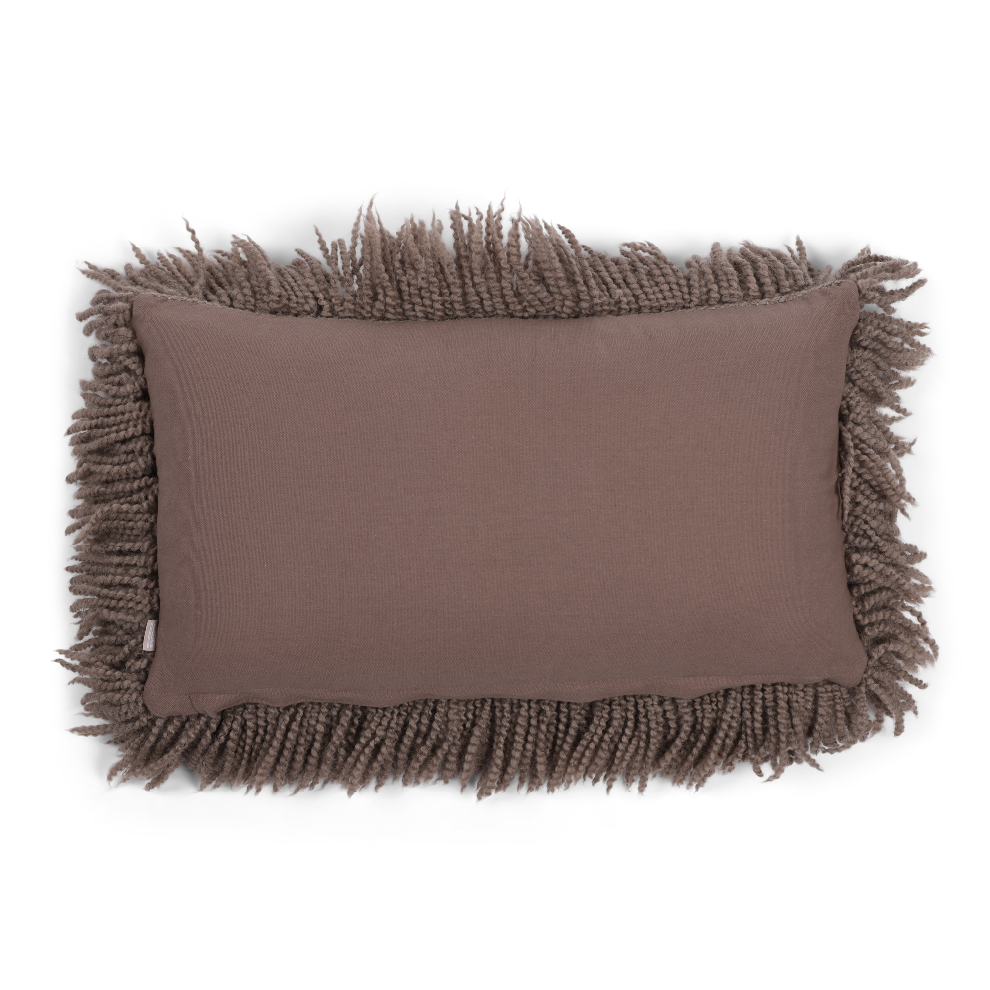 Sierkussen Shaggy taupe 35x55 cm