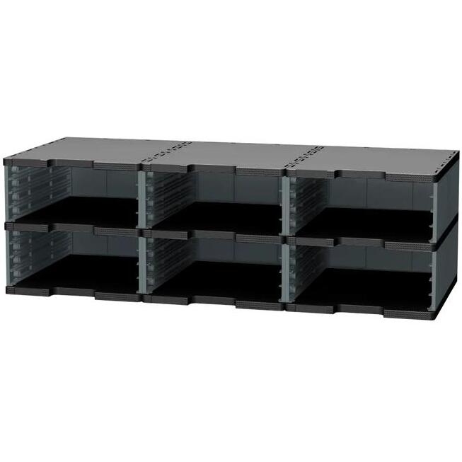 Module de classement Modulodoc set élément de base jumbo Ecoblack - Gris foncé