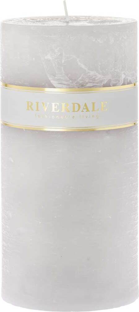 Riverdale stompkaars Pillar grijs 160 uur D 10 H 20 cm