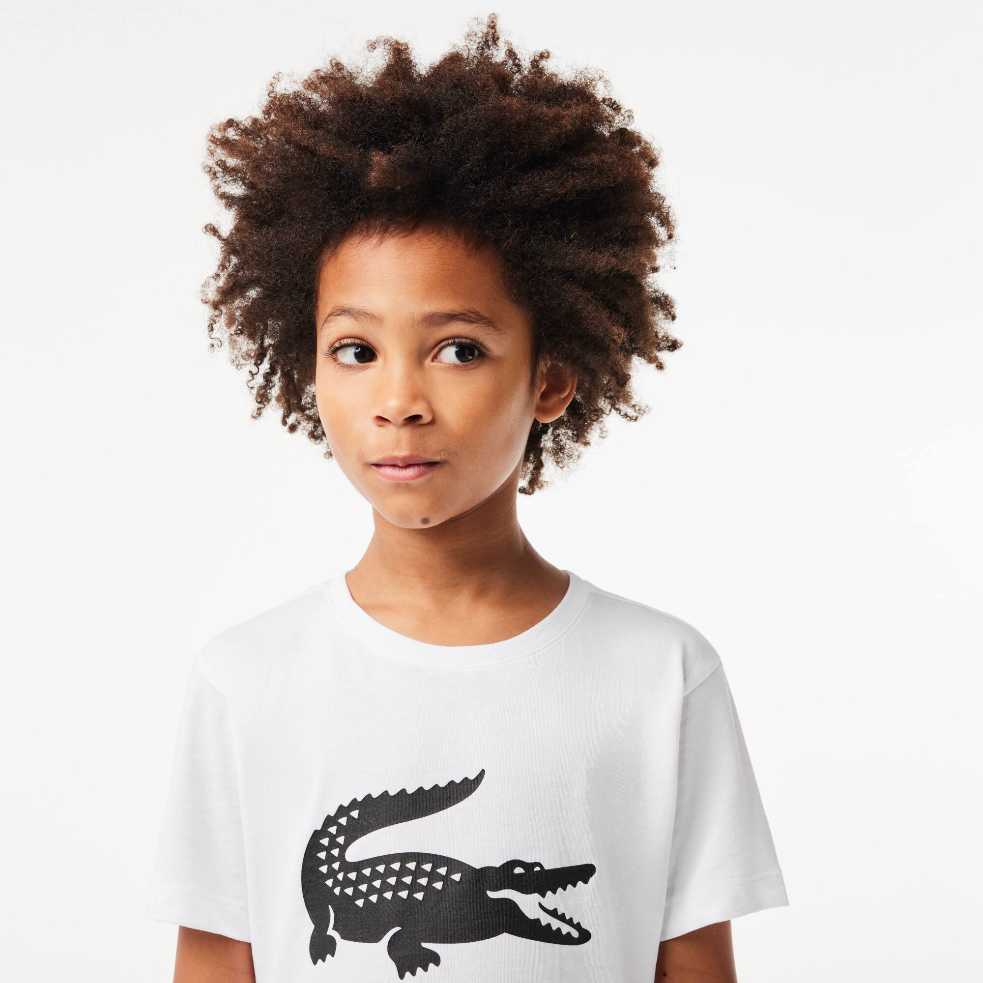 Kinder Croc T-Shirt aus Funktionsjersey LACOSTE SPORT TENNIS T-Shirts & Hemden - Weiss - Lacoste - Kinder
