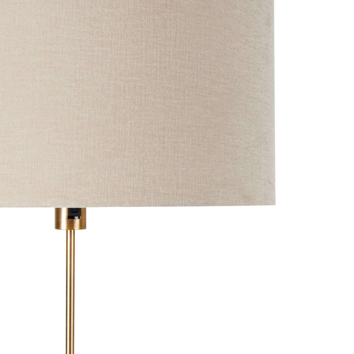 Vloerlamp verstelbaar brons met kap lichtbruin 50 cm - Parte