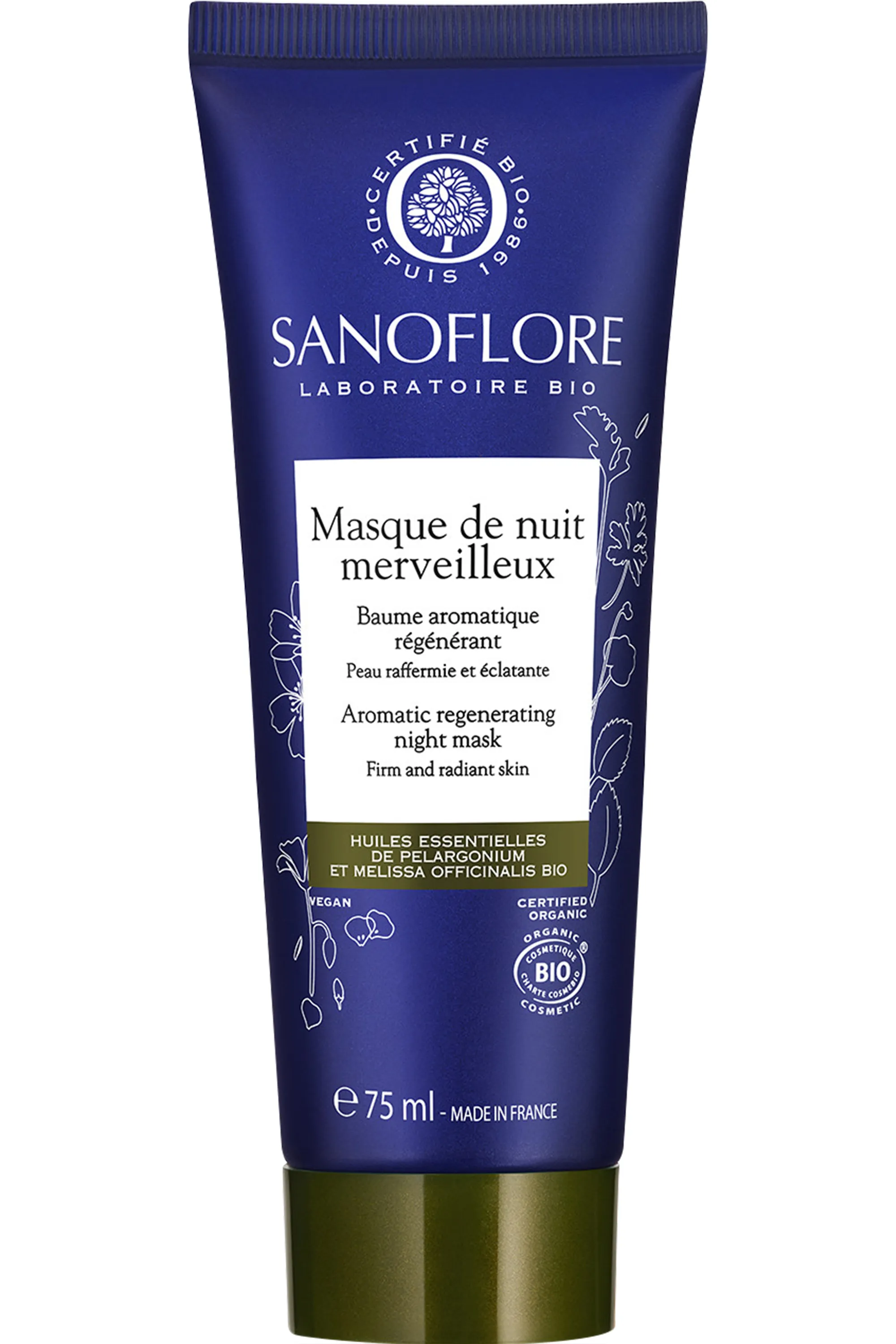 Sanoflore Masque de nuit régénérant Merveilleuse-75 ml