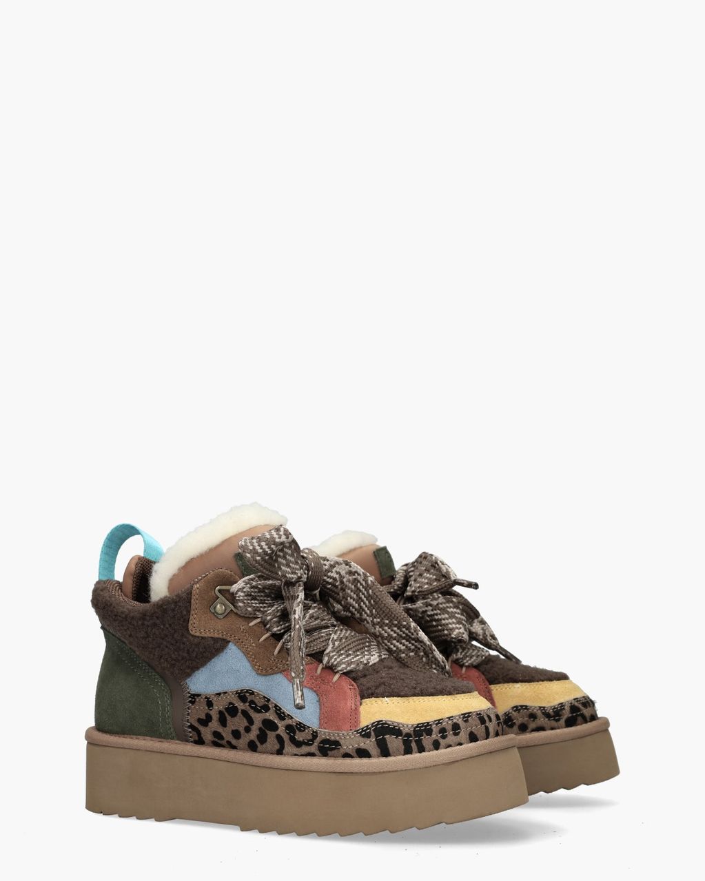 Miss Olivia Moon 04 Bruin/Multicolor Damessneakers