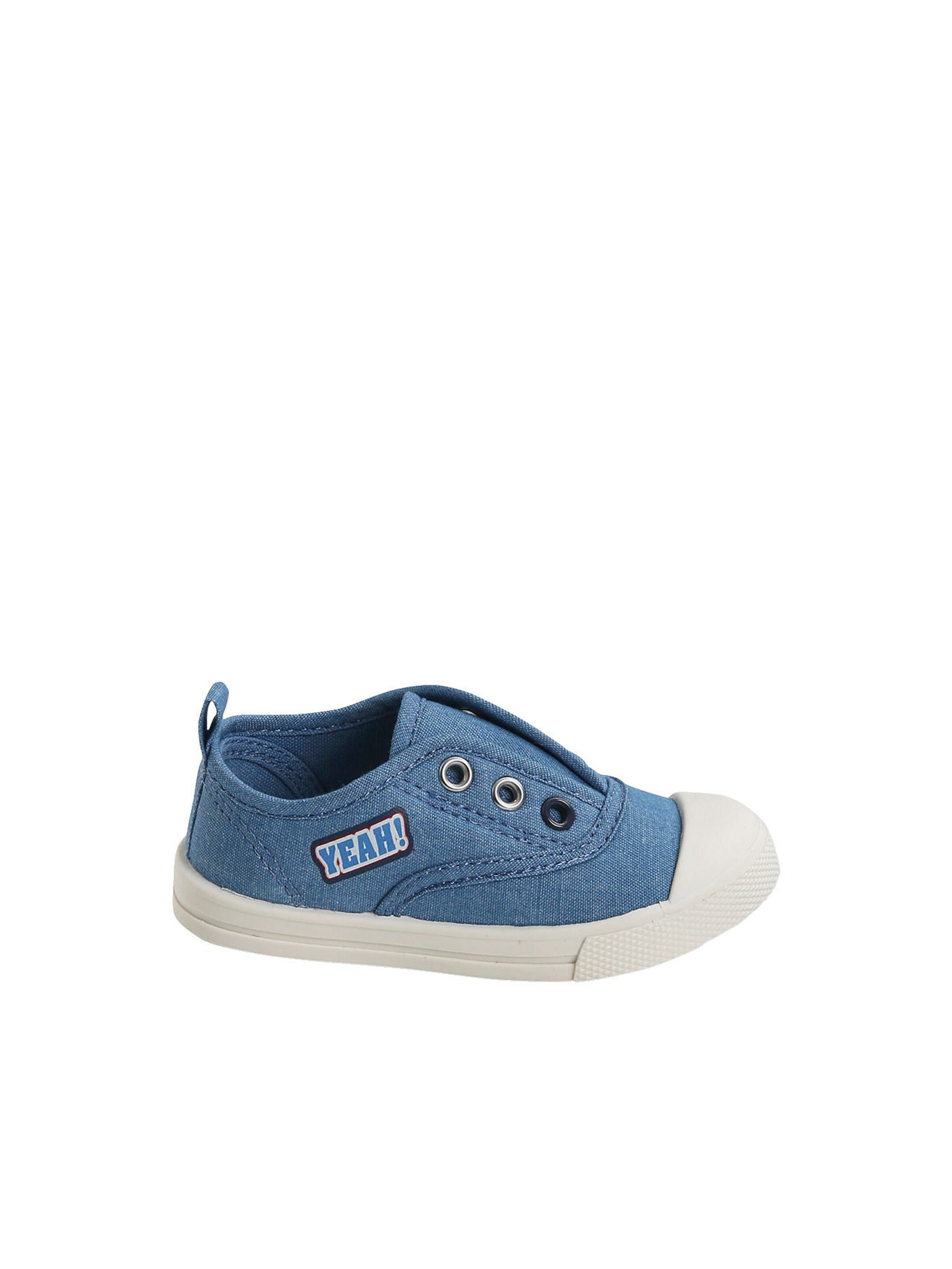 Vertbaudet Baby Stoff-Sneakers mit Gummizug blau