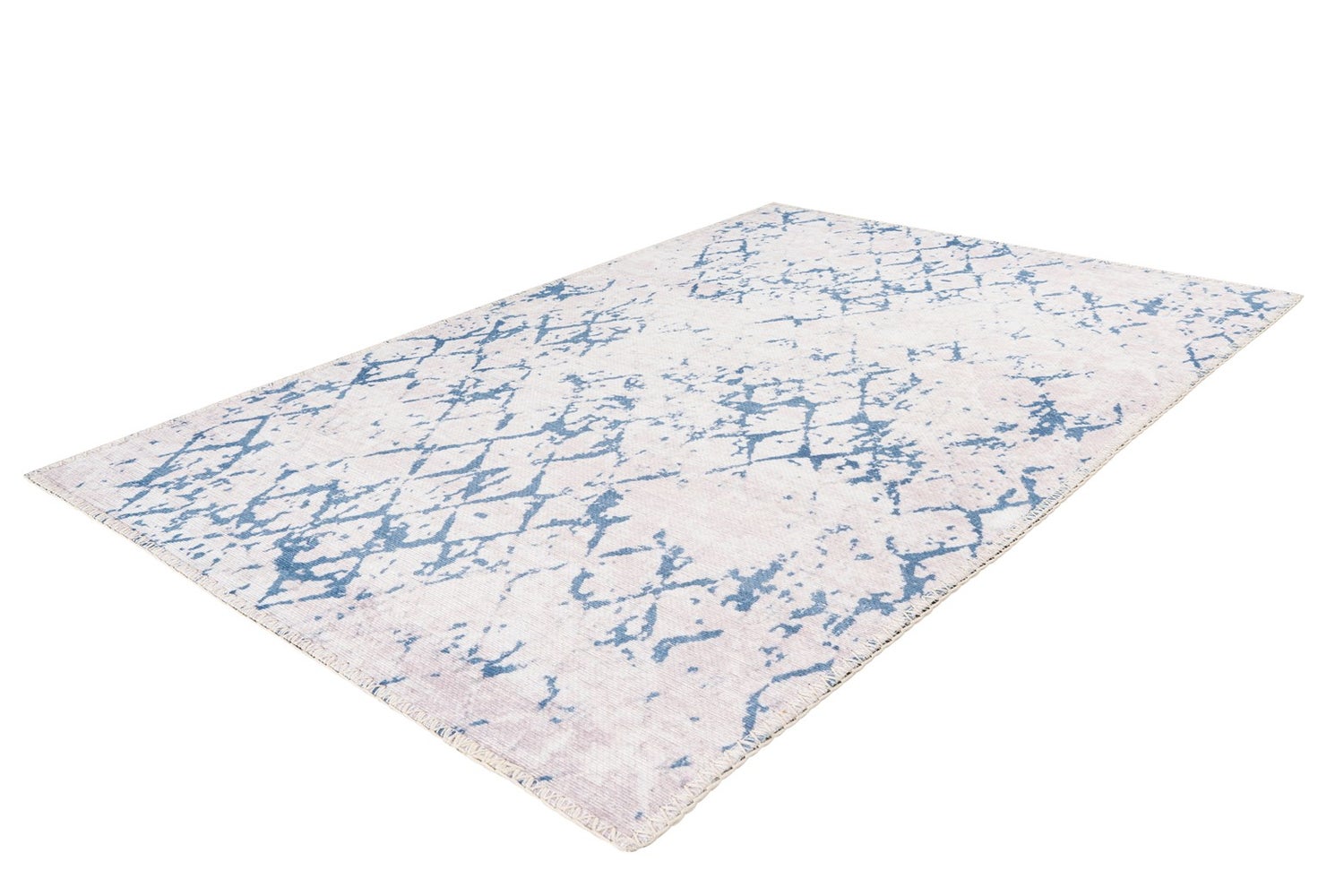 Platgeweven vloerkleed Paradisia Wit / Blauw Modern 120 x 180 cm