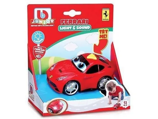 BB Junior Ferrari Bil med Lyd- og Lyseffekter