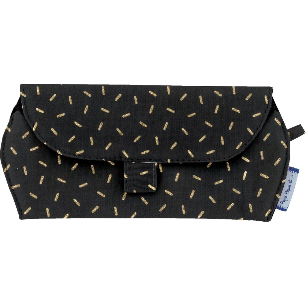 Etui À Lunettes Paille Dorée Noir