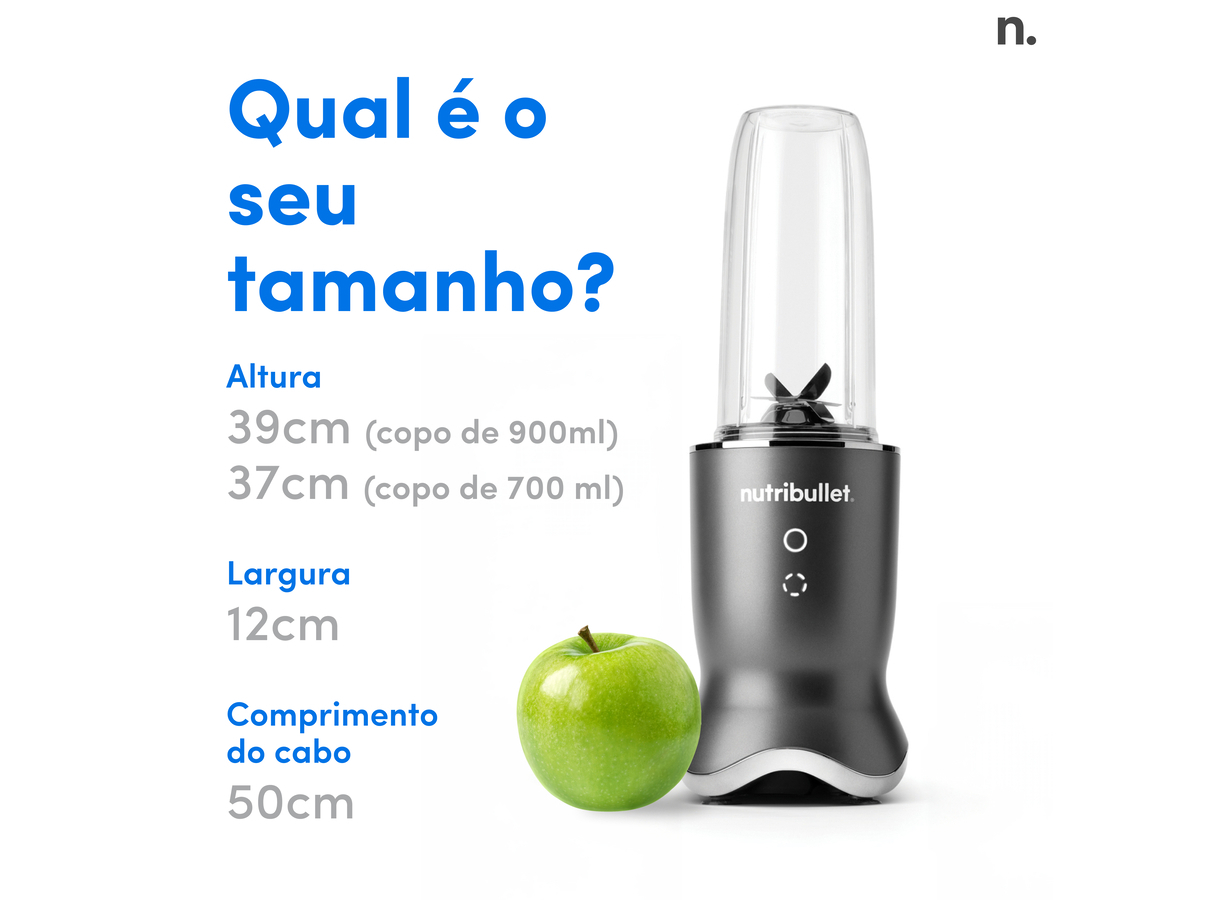 LIQUIDIFICADORA NUTRIBULLET NB1206DGCC 1200W 946ML CINZENTO