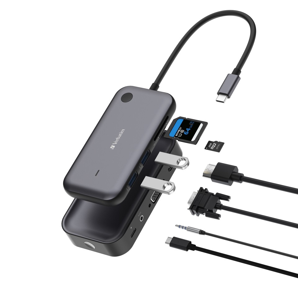 Verbatim - Share My Screen USB-C trådløs skærmadapter 1080P m/hub