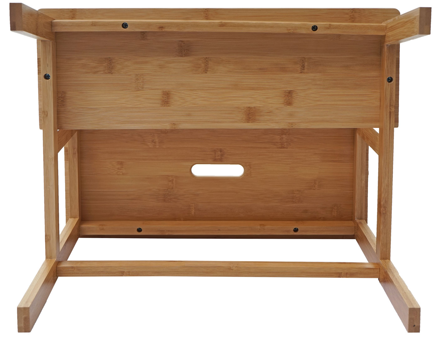 Tritthocker MCW-B87, Stufenhocker Trittbank Holzhocker, Bambus 43x47x38cm