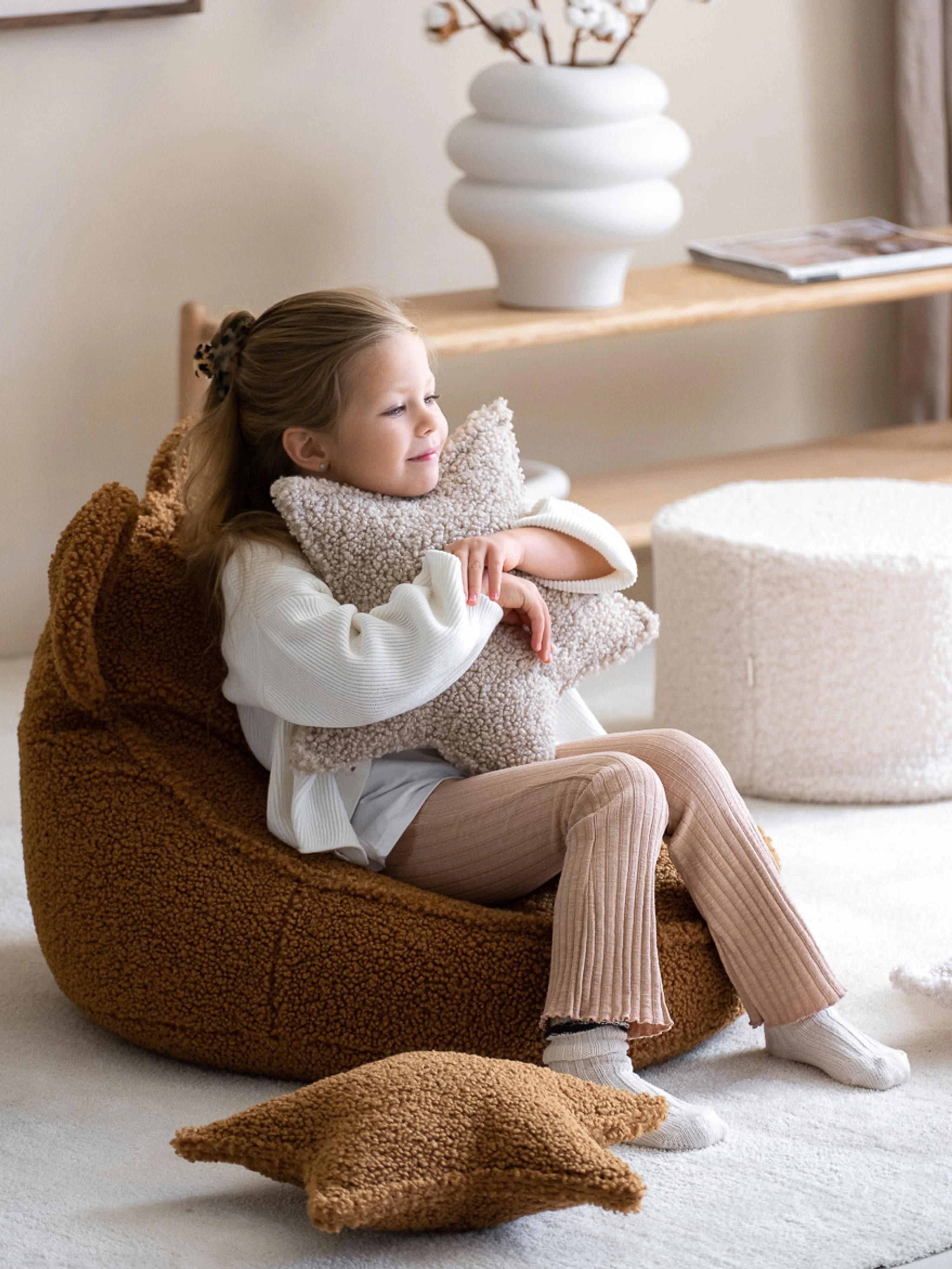 Kinderen teddy knuffelkussen Star
