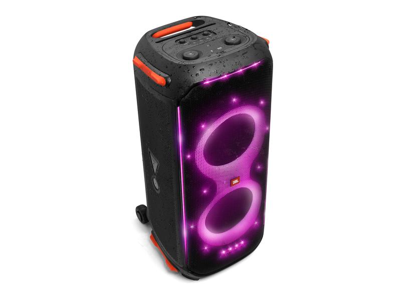 JBL Bluetooth Speaker Partybox 710 Schwarz Party-Lautsprecher mit kraftvollem Sound (800 W RMS ), eingebauter Beleuchtung und spritzwassergeschütztem Design Merkmale