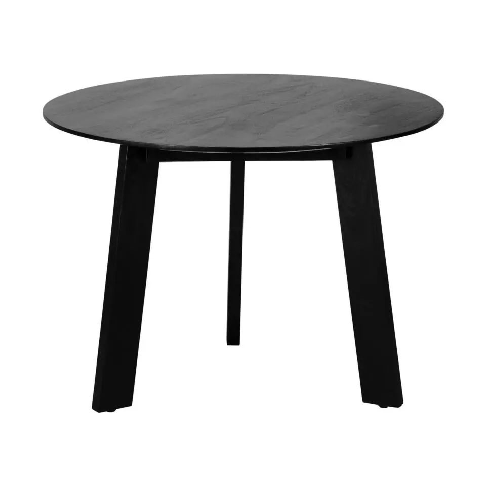 Lewis & Loft Eettafel Lien - FSC® mangohout - Rond - ø105 cm - Zwart