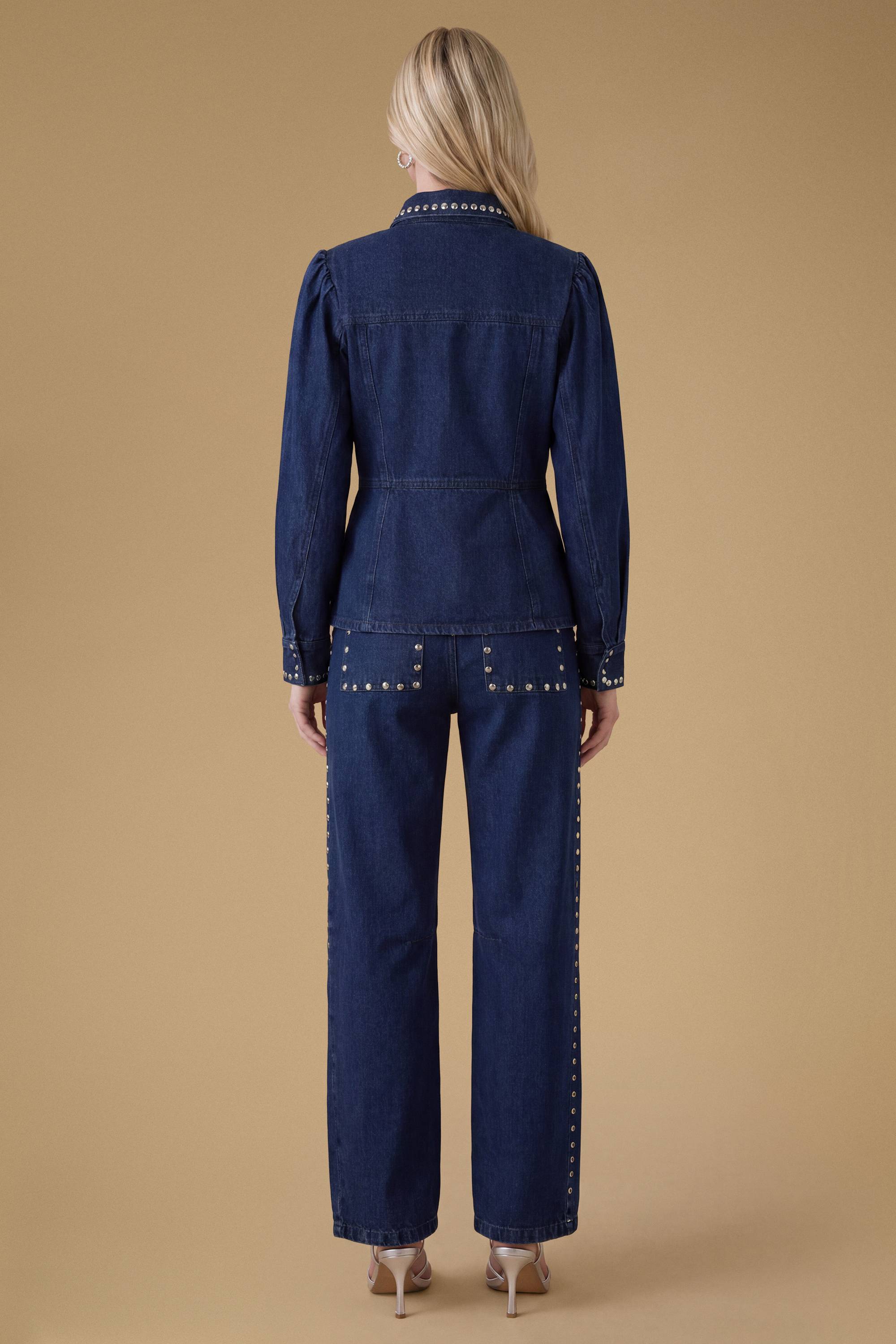 Oasis Jean Jambe Tonneau Premium Avec Détails Cloutés