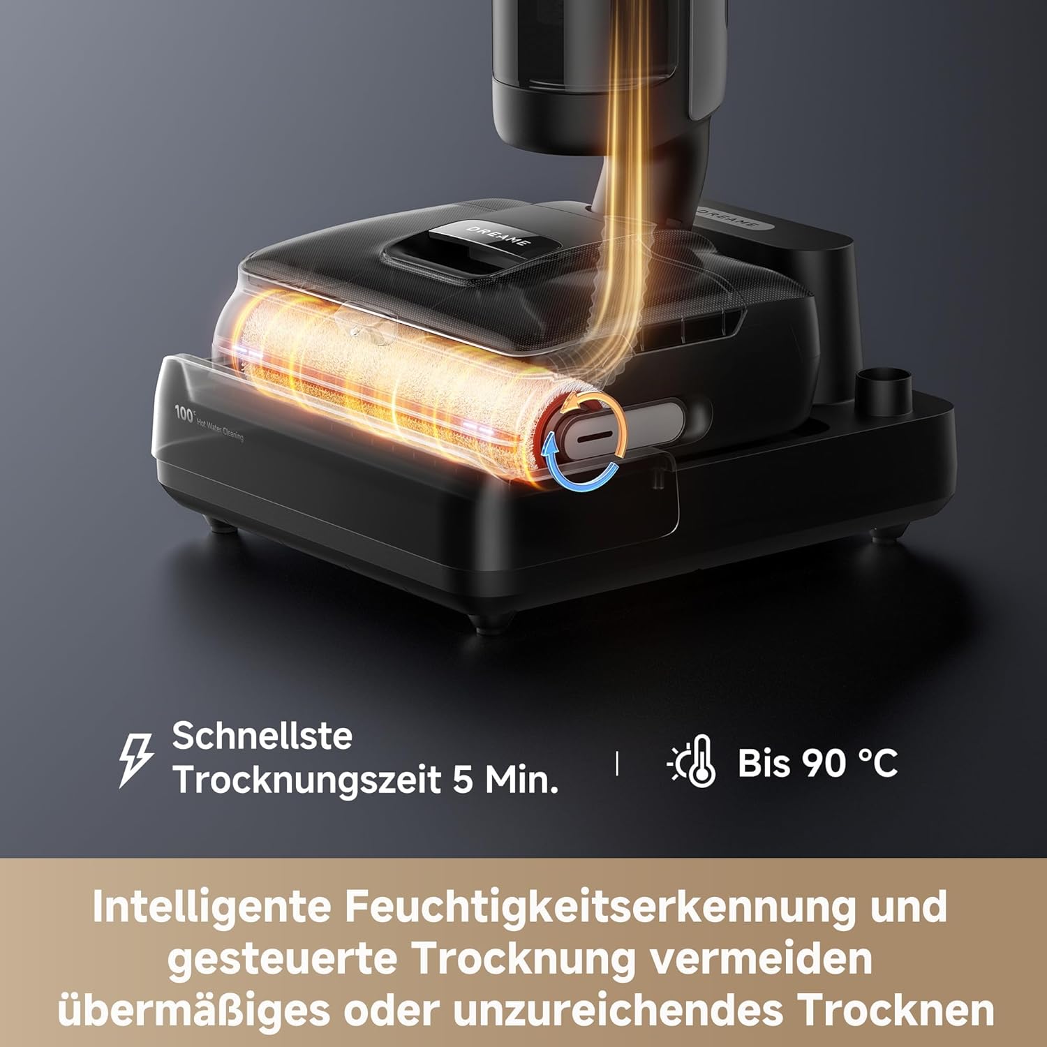 dreame H15 Pro FoamWash Nass- und Trockensauger, gezieltes FoamWash, intell. Dosierung, KI-Roboterarm 2.0, TangleCut 2.0, intell. Bürstenreinigung bei 100 °C, intell. Trocknung