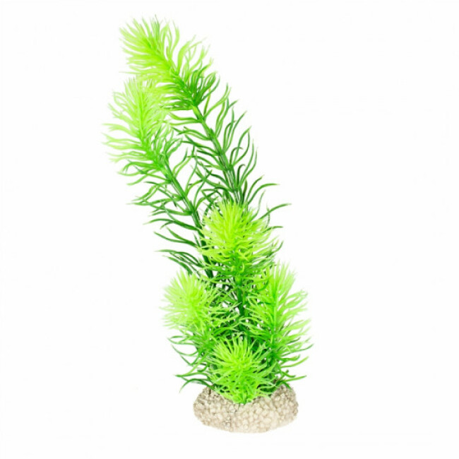 Décoration pour aquarium plante artificielle verte
