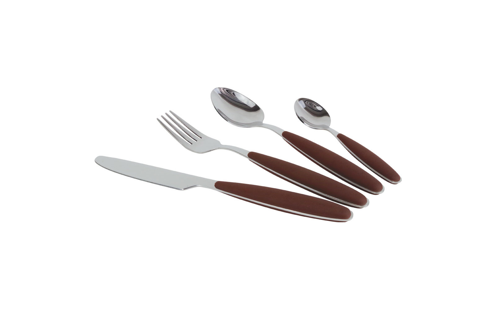 Gimex Edelstahlbesteck Set mit Soft-Touch-Griff 16 teilig schwarz