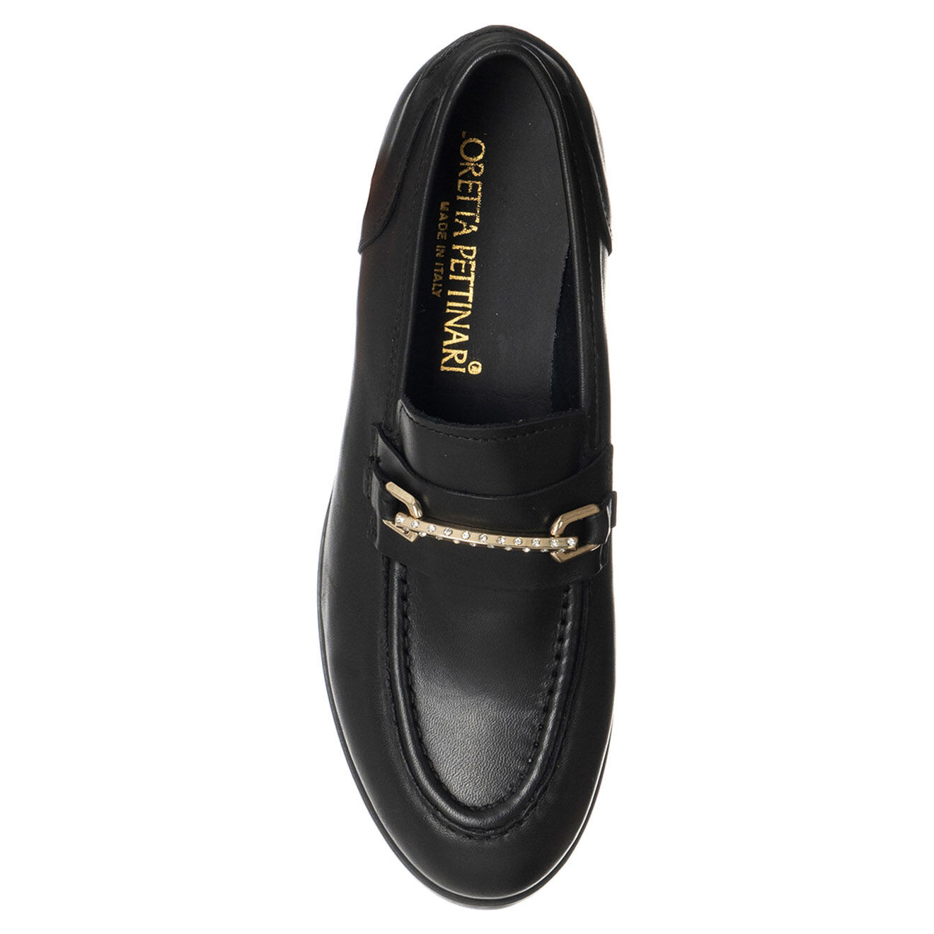 Loretta Pettinari Mocassins en Cuir Olivia noirs