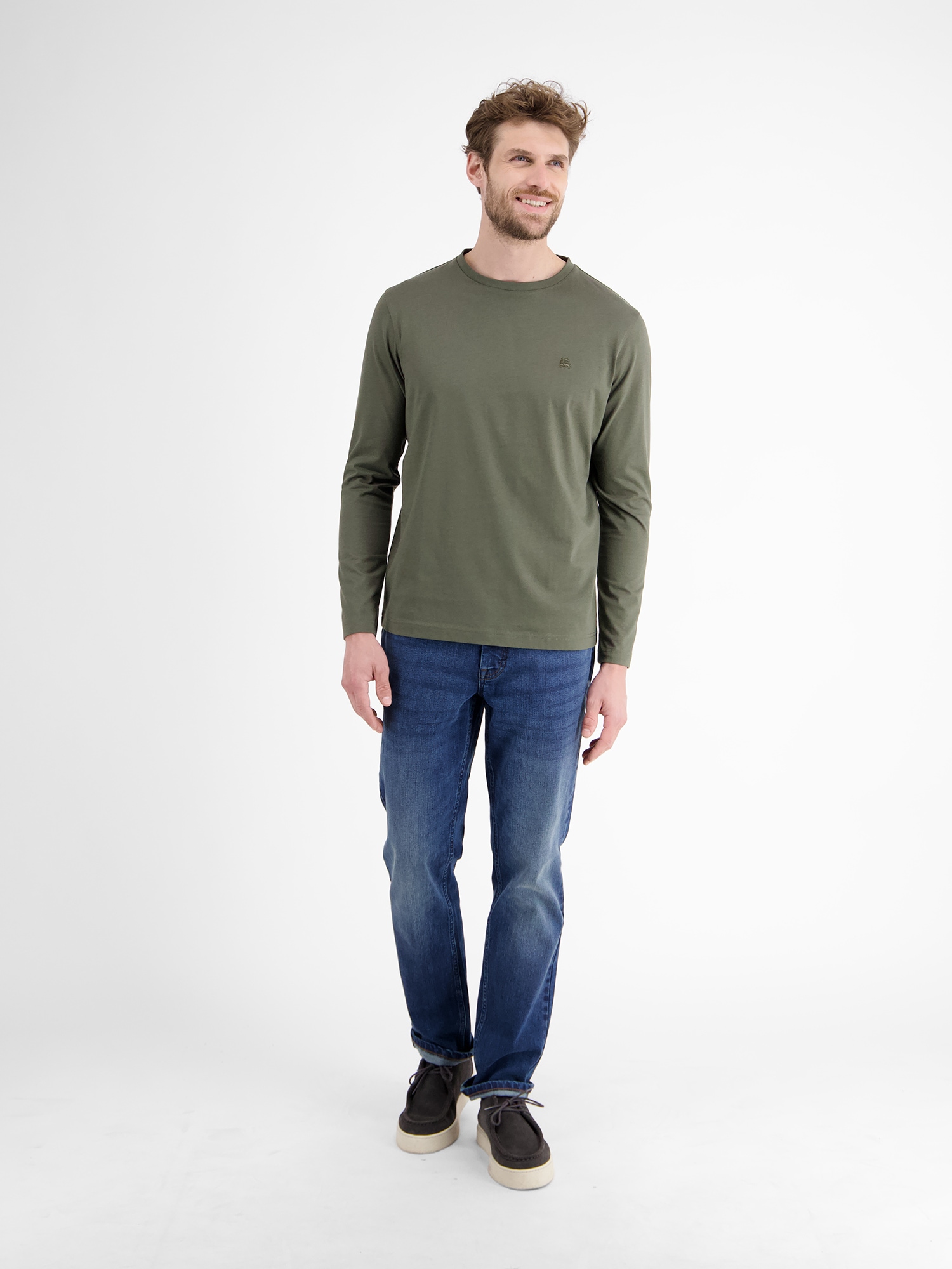 LERROS Longsweatshirt »LERROS Basic-Longsleeve«