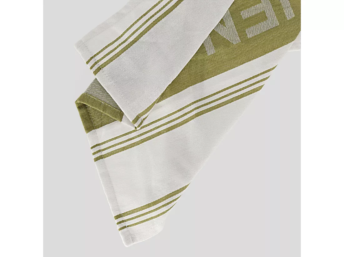 Ensemble De Torchons Essential Vert Moyen 45 x 70