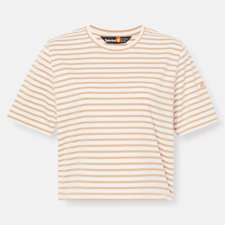 T-shirt Baby à rayures pour femme en jaune