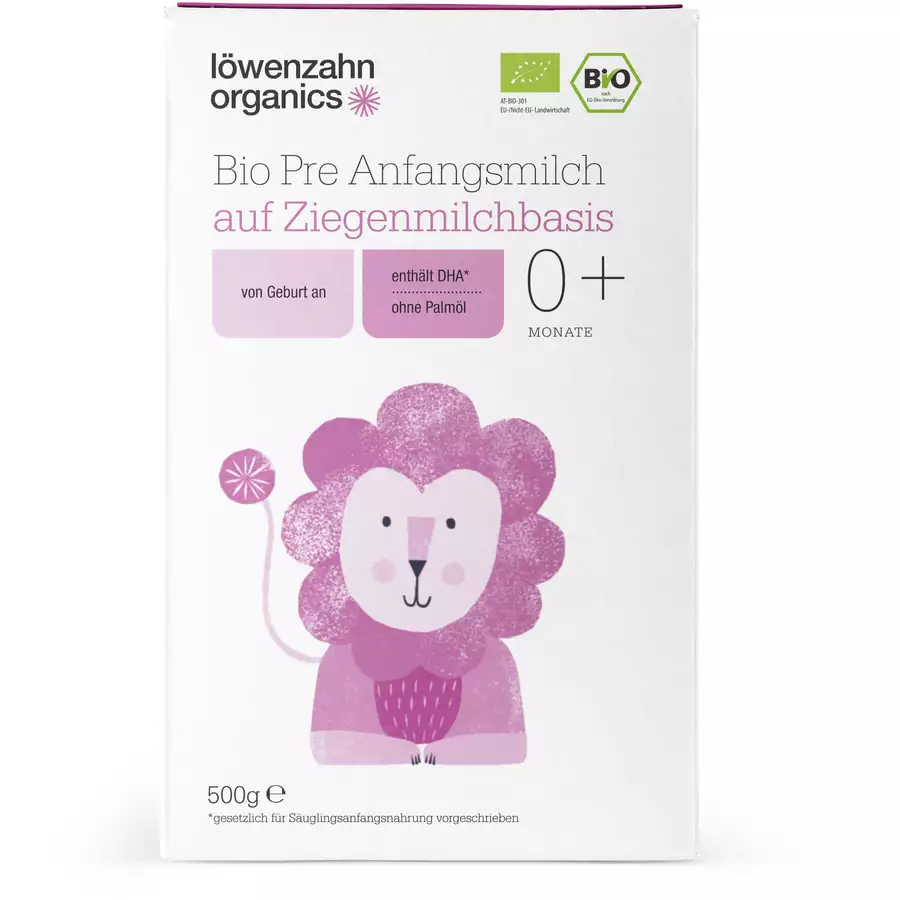 löwenzahn organics Bio Anfangsnahrung Pre auf Ziegenmilchbasis 500 g ab der Geburt