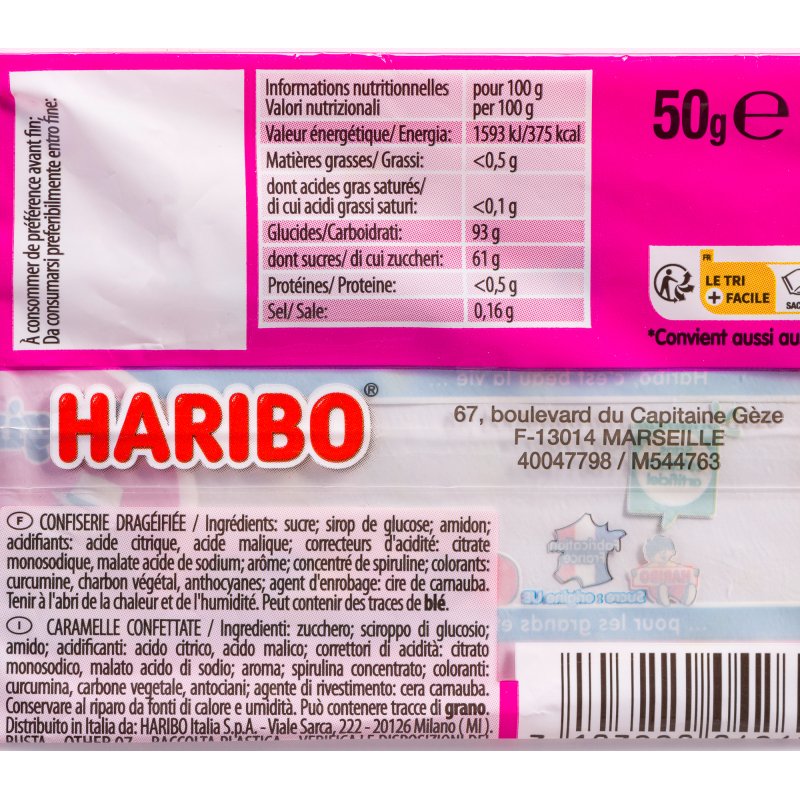 Bonbons Dragibus Haribo - Sachet de 50 g