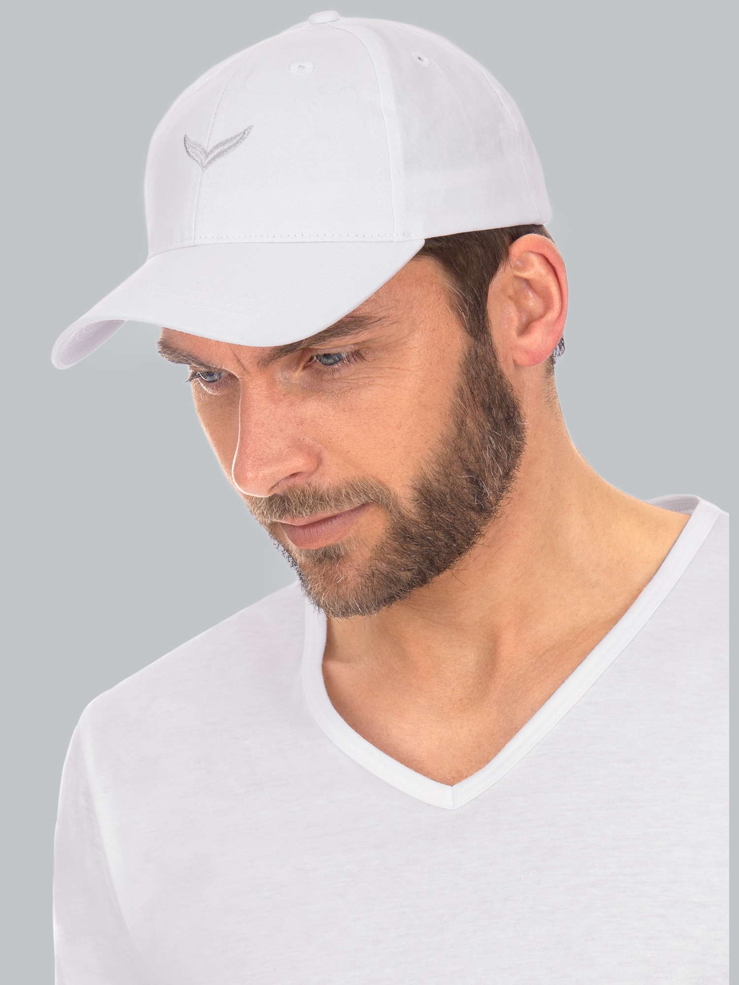 Baseballmütze mit Schwinge Weiss