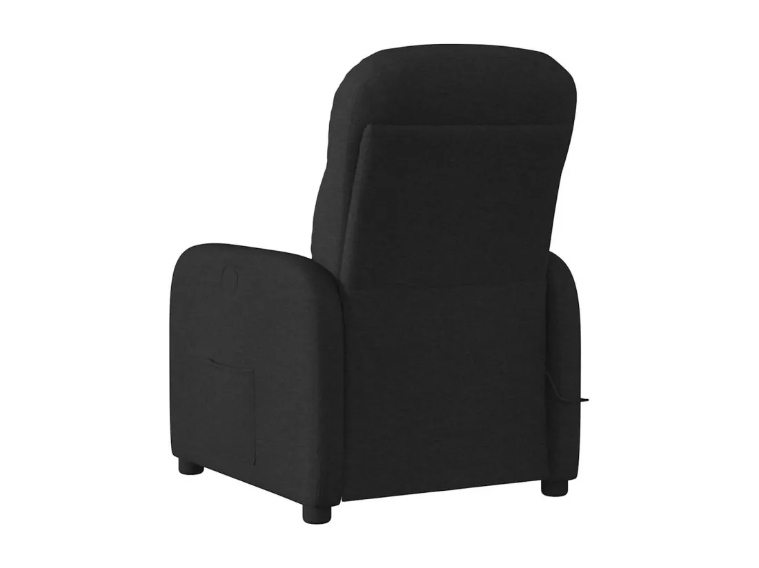 Fauteuil de massage inclinable Noir Tissu