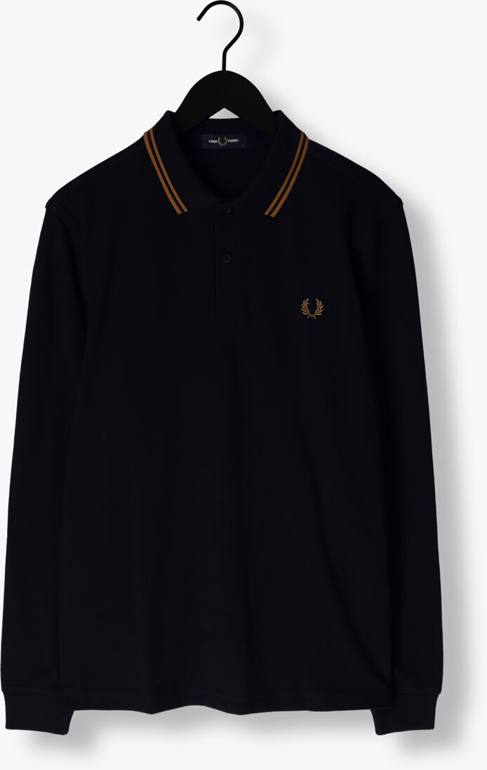 FRED PERRY donkerblauwe fred perry polo twin tipped fred perry shirt long sleeve