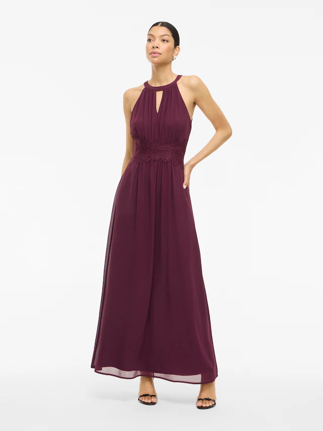 Vila Maxikleid »VIMILINA HALTERNECK MAXI DRESS - NOOS« Sommerkleid,