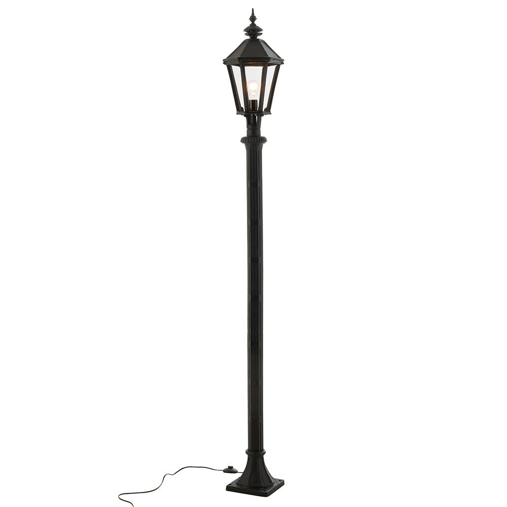 Lanterne poteau outdoor fonte noir