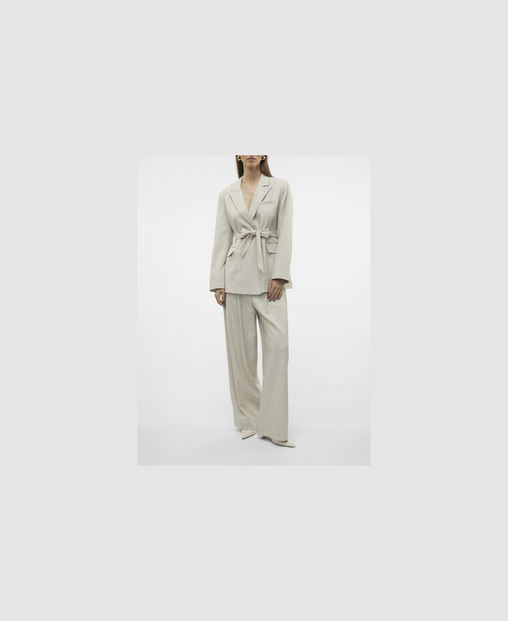 Vero Moda VMOMARI HW PANT VMA Light grey melange