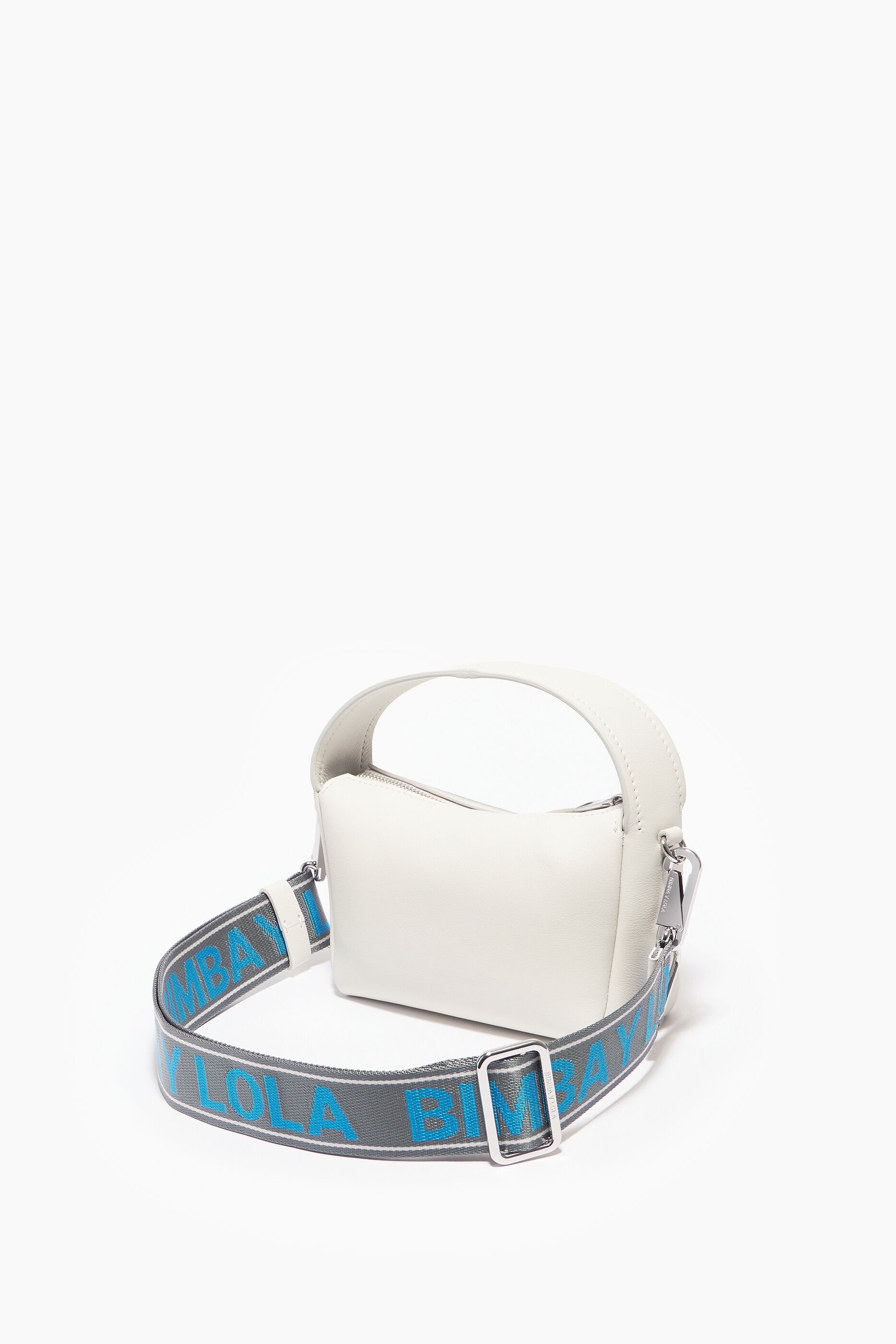 Bolsa hobo de couro branco tamanho P