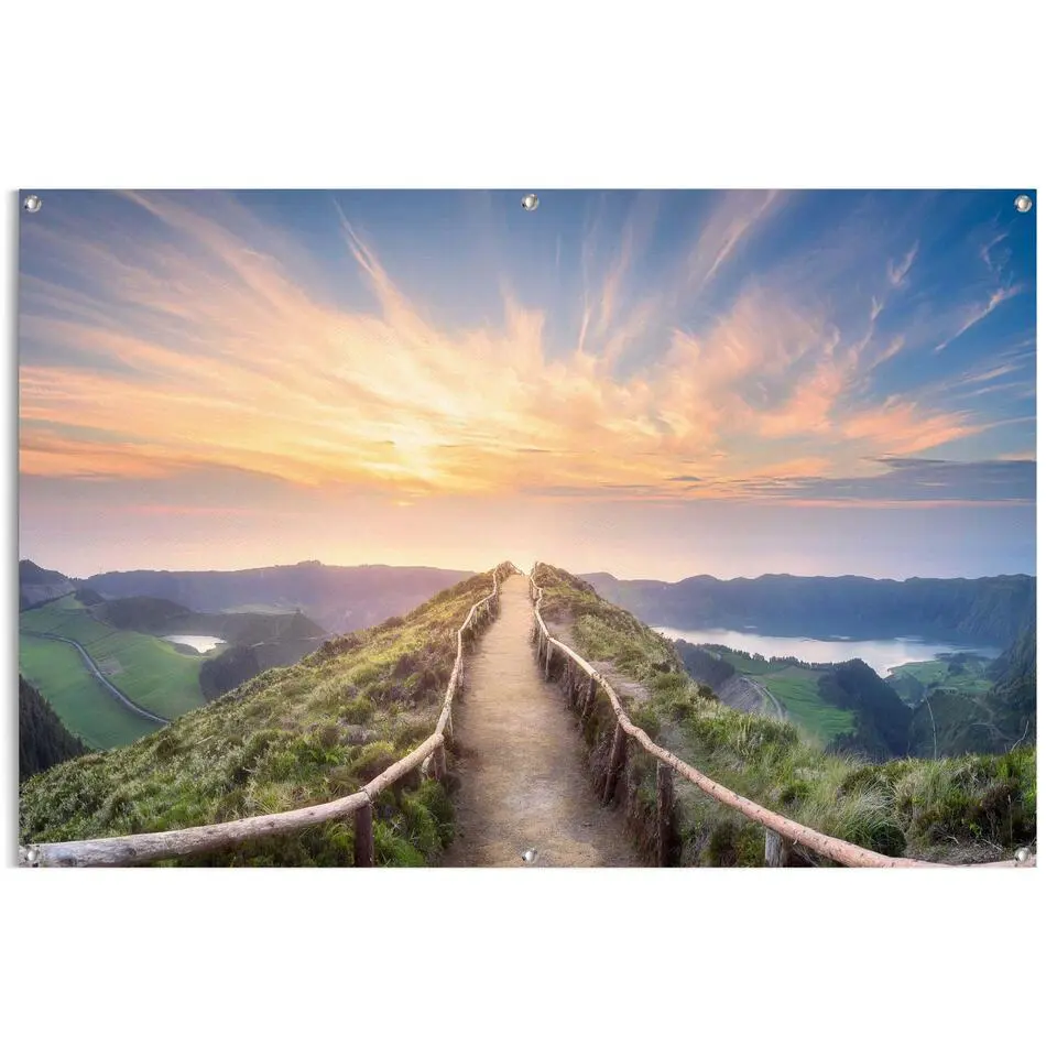 Tuinposter Morgenrood - 80x120cm - Blauw