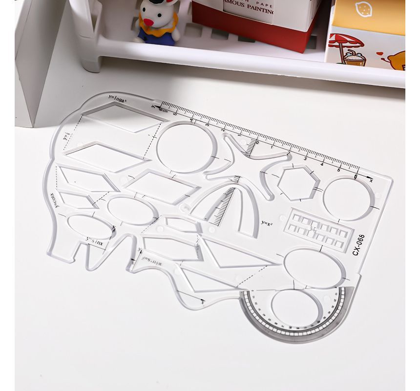 Yogow - Plastic tekensjabloon (verschillende ontwerpen) / Set